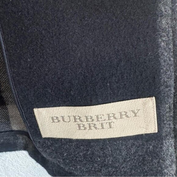 Burberry Plaid Peacoat Wool EUC - Picture 13 of 15